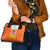 Bhutan Mandala Emblem Shoulder Handbag with Monastic Orange and Spiritual Harmony