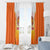 Bhutan Mandala Emblem Window Curtain with Monastic Orange and Spiritual Harmony