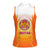 Bhutan Mandala Emblem Women Sleeveless Polo Shirt with Monastic Orange and Spiritual Harmony