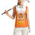 Bhutan Mandala Emblem Women Sleeveless Polo Shirt with Monastic Orange and Spiritual Harmony