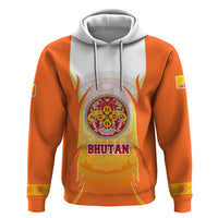Bhutan Mandala Emblem Zip Hoodie with Monastic Orange and Spiritual Harmony