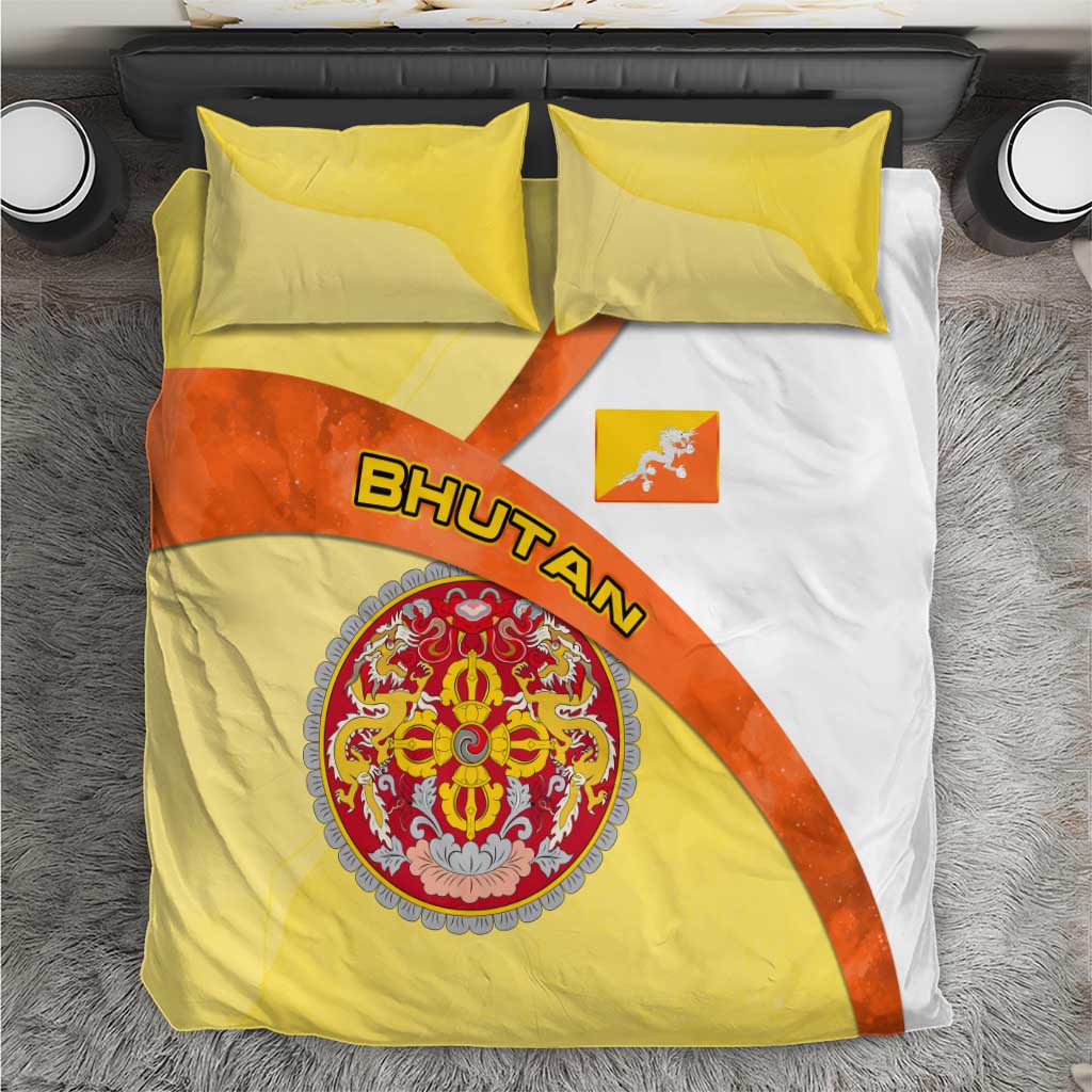 Bhutan Mandala Heritage Bedding Set with National Flag Colors