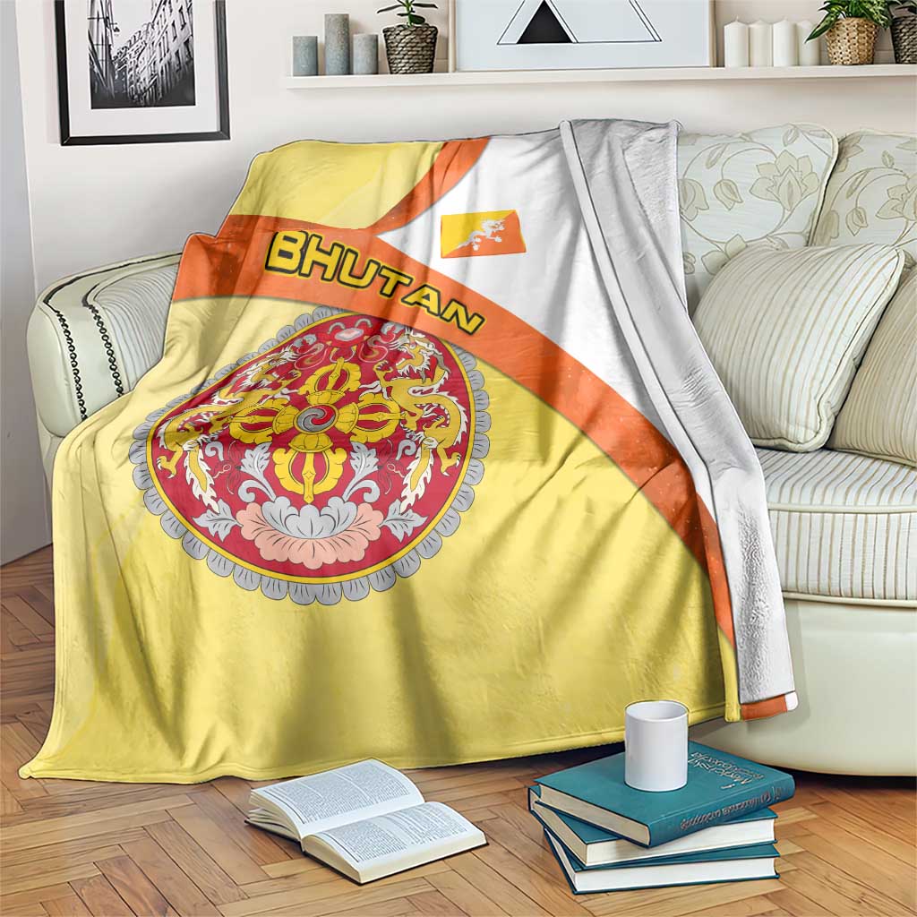 Bhutan Mandala Heritage Blanket with National Flag Colors