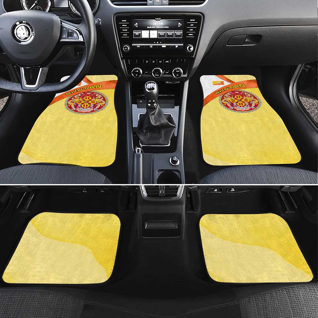 Bhutan Mandala Heritage Car Mats with National Flag Colors