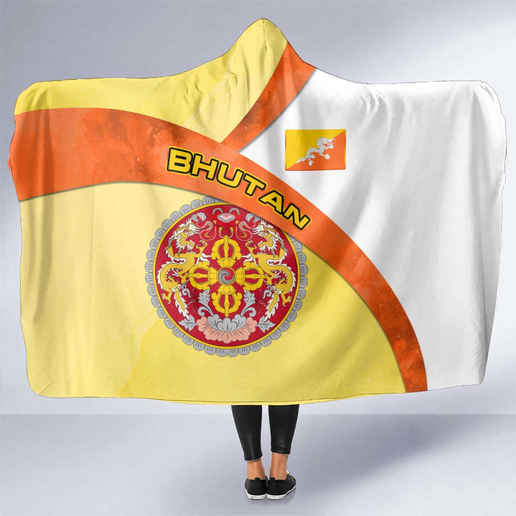 Bhutan Mandala Heritage Hooded Blanket with National Flag Colors