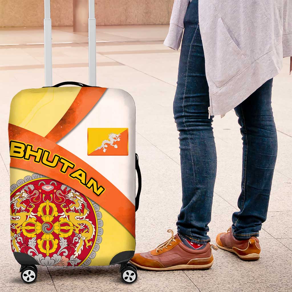 Bhutan Mandala Heritage Luggage Cover with National Flag Colors