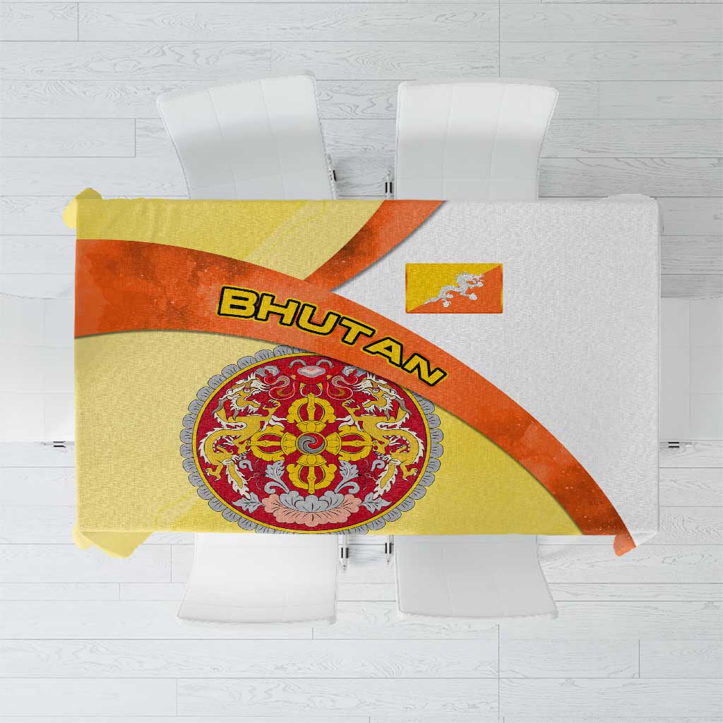 Bhutan Mandala Heritage Tablecloth with National Flag Colors