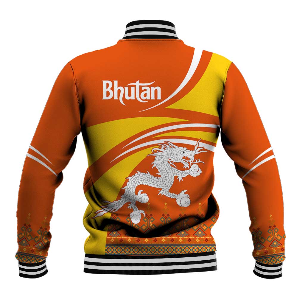 Bhutan Heritage Baseball Jacket with Paro Monastery and Druk Dragon