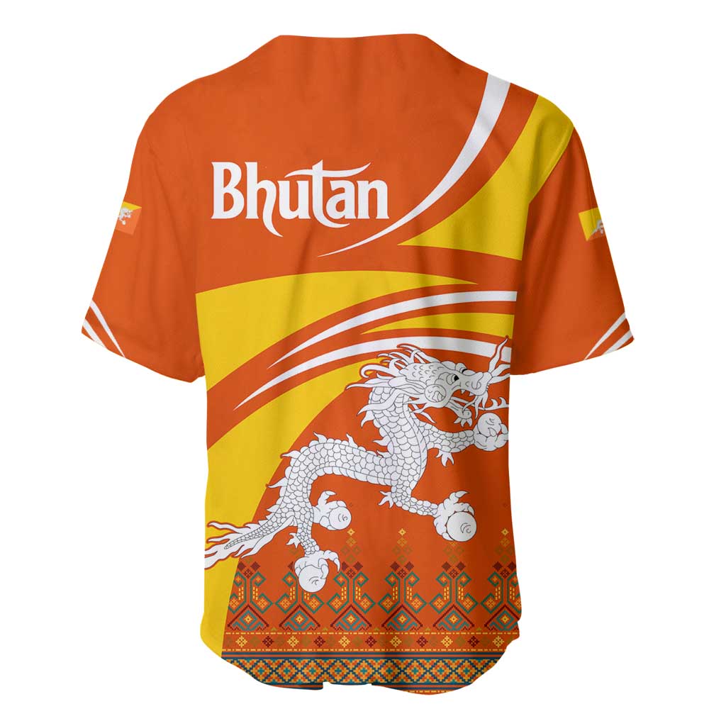 Bhutan Heritage Baseball Jersey with Paro Monastery and Druk Dragon