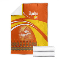 Bhutan Heritage Blanket with Paro Monastery and Druk Dragon