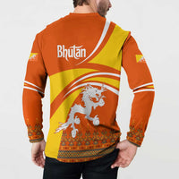 Bhutan Heritage Button Sweatshirt with Paro Monastery and Druk Dragon