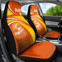 Bhutan Heritage Car Seat Cover with Paro Monastery and Druk Dragon