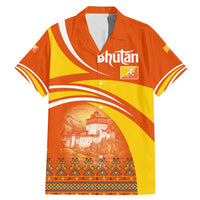 Bhutan Heritage Family Matching Mermaid Dress and Hawaiian Shirt with Paro Monastery and Druk Dragon