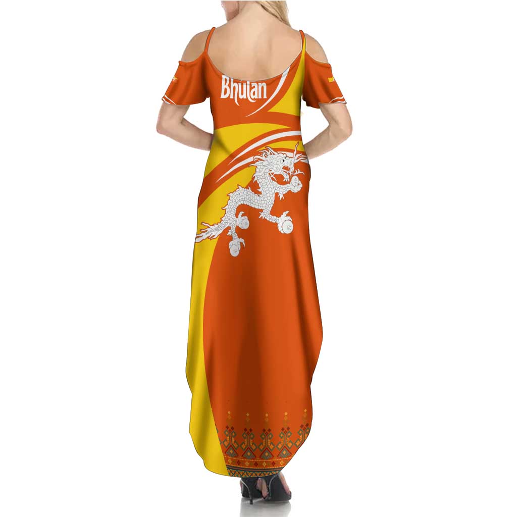 Bhutan Heritage Family Matching Summer Maxi Dress and Hawaiian Shirt with Paro Monastery and Druk Dragon