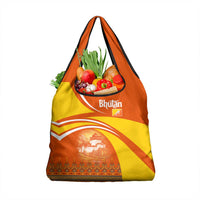 Bhutan Heritage Grocery Bag with Paro Monastery and Druk Dragon