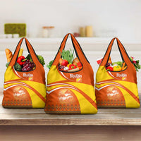 Bhutan Heritage Grocery Bag with Paro Monastery and Druk Dragon