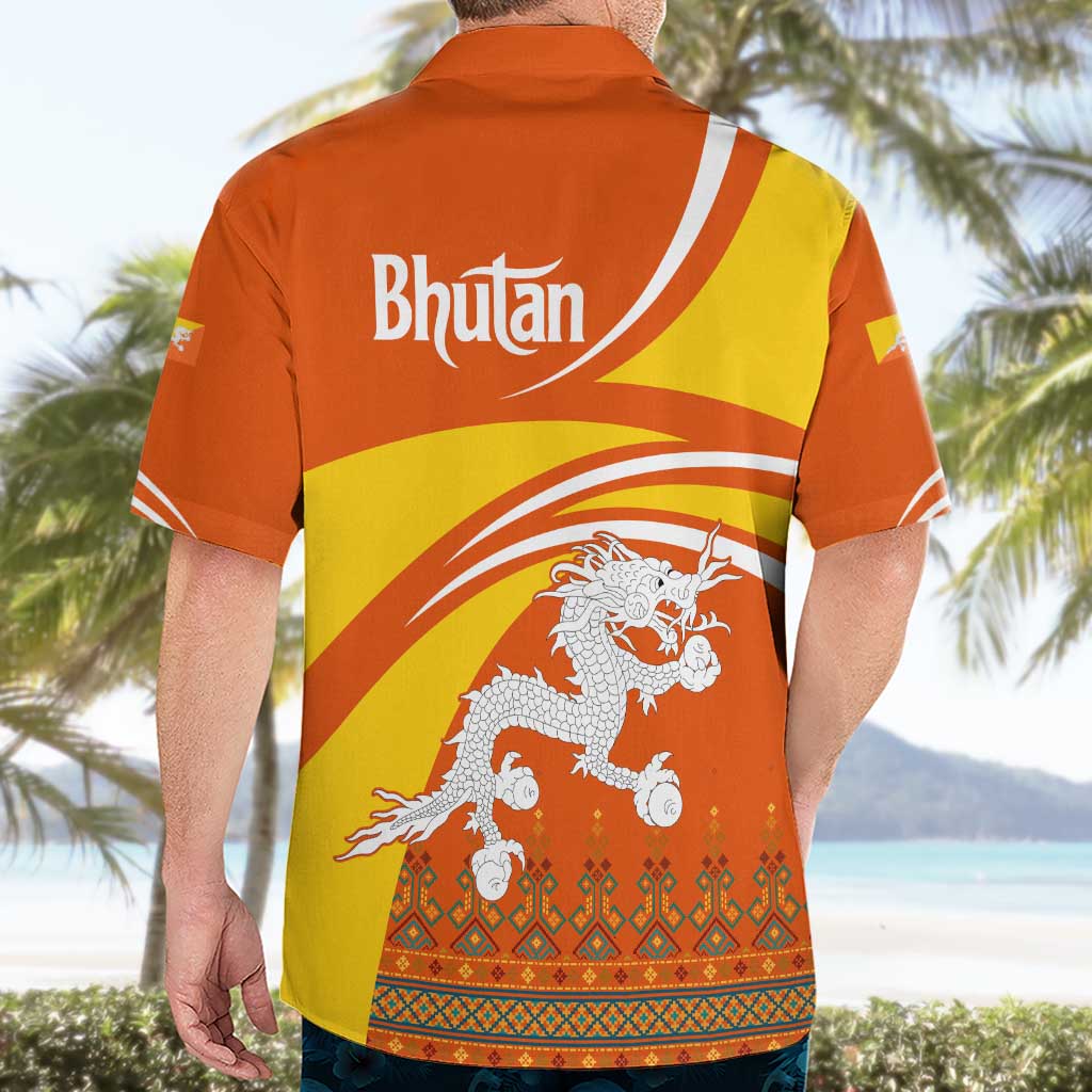 Bhutan Heritage Hawaiian Shirt with Paro Monastery and Druk Dragon