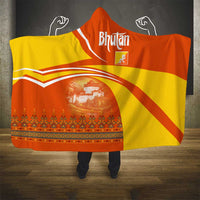 Bhutan Heritage Hooded Blanket with Paro Monastery and Druk Dragon
