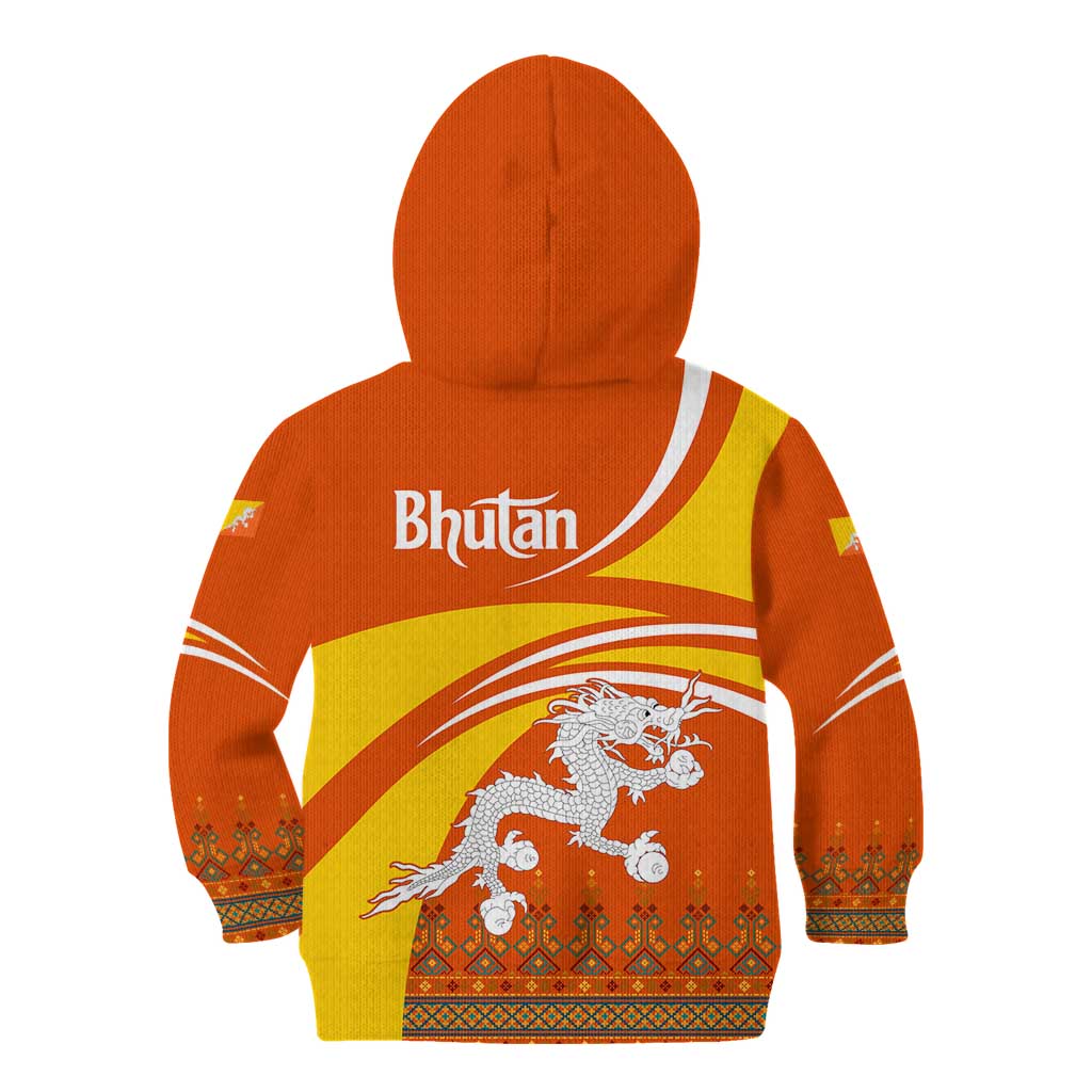 Bhutan Heritage Kid Hoodie with Paro Monastery and Druk Dragon