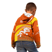 Bhutan Heritage Kid Hoodie with Paro Monastery and Druk Dragon