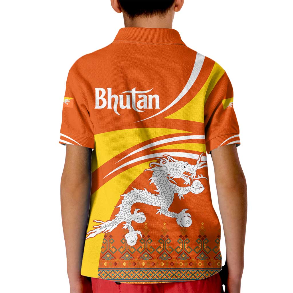 Bhutan Heritage Kid Polo Shirt with Paro Monastery and Druk Dragon