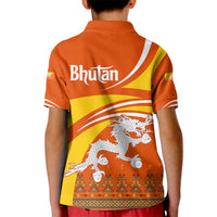Bhutan Heritage Kid Polo Shirt with Paro Monastery and Druk Dragon