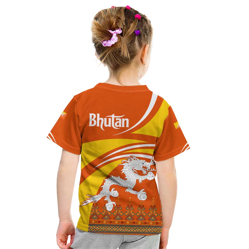 Bhutan Heritage Kid T Shirt with Paro Monastery and Druk Dragon