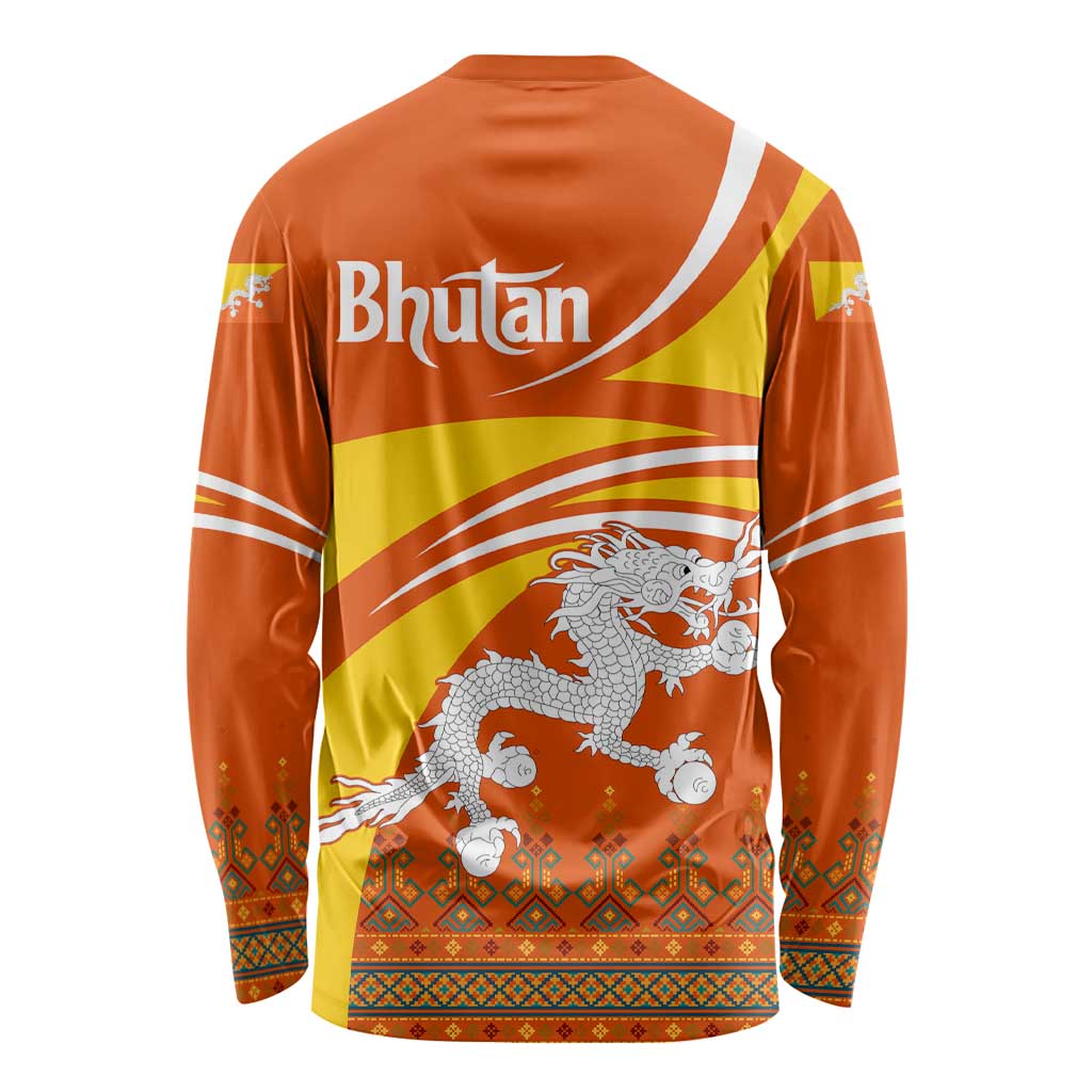 Bhutan Heritage Long Sleeve Shirt with Paro Monastery and Druk Dragon
