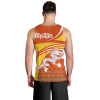 Bhutan Heritage Men Tank Top with Paro Monastery and Druk Dragon