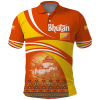 Bhutan Heritage Polo Shirt with Paro Monastery and Druk Dragon