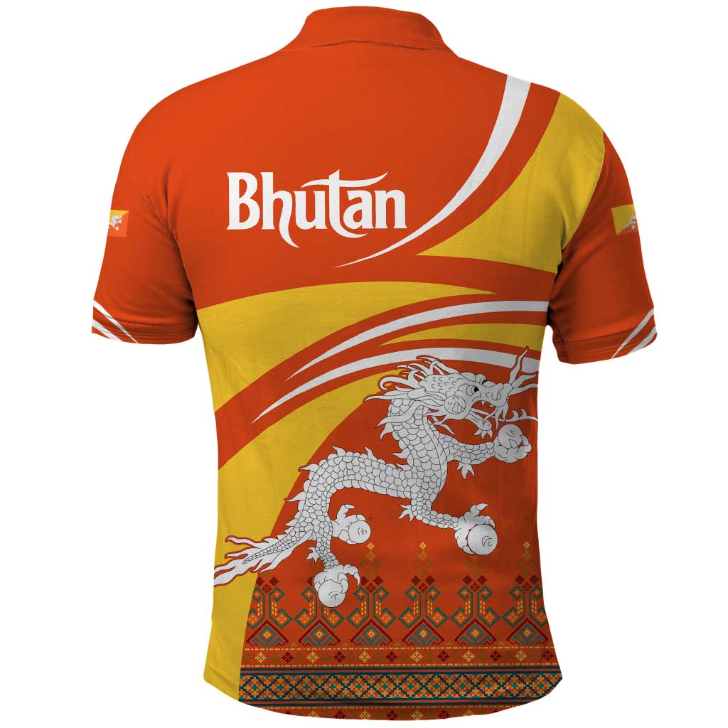 Bhutan Heritage Polo Shirt with Paro Monastery and Druk Dragon