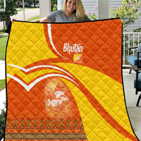 Bhutan Heritage Quilt with Paro Monastery and Druk Dragon