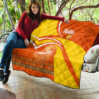 Bhutan Heritage Quilt with Paro Monastery and Druk Dragon