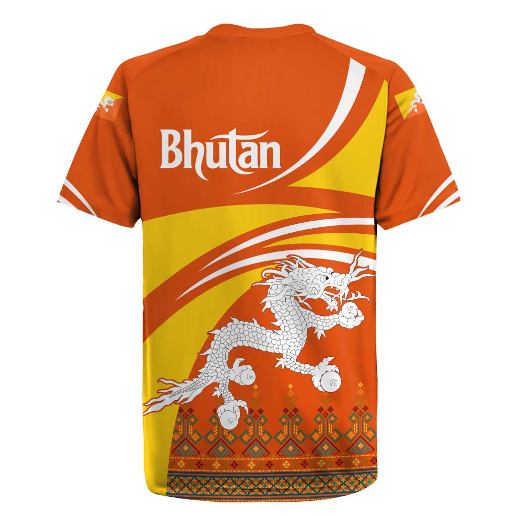 Bhutan Heritage Rugby Jersey with Paro Monastery and Druk Dragon