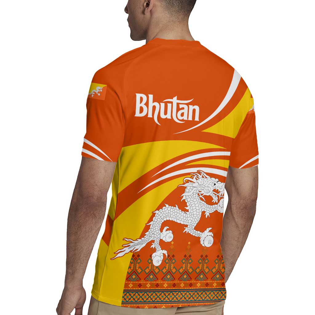 Bhutan Heritage Rugby Jersey with Paro Monastery and Druk Dragon