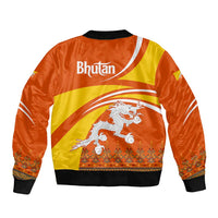 Bhutan Heritage Sleeve Zip Bomber Jacket with Paro Monastery and Druk Dragon