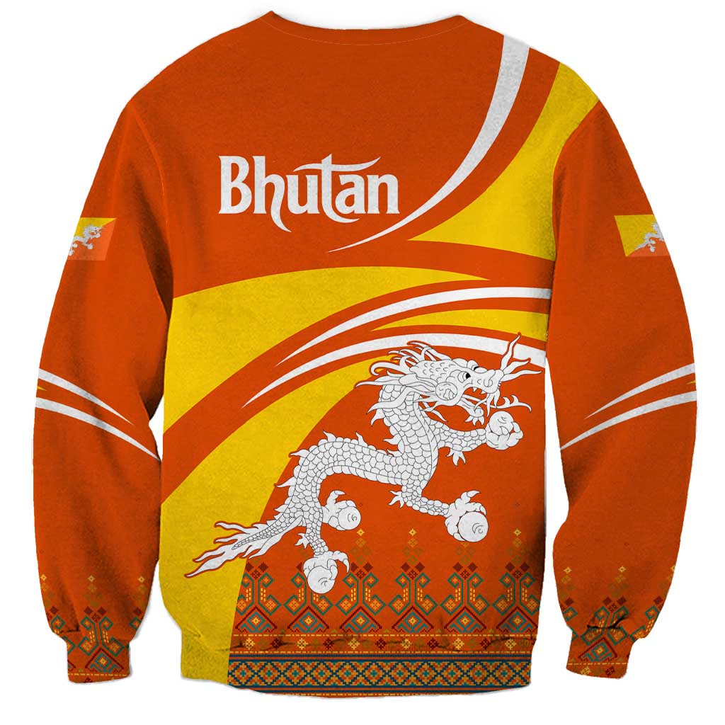 Bhutan Heritage Sweatshirt with Paro Monastery and Druk Dragon
