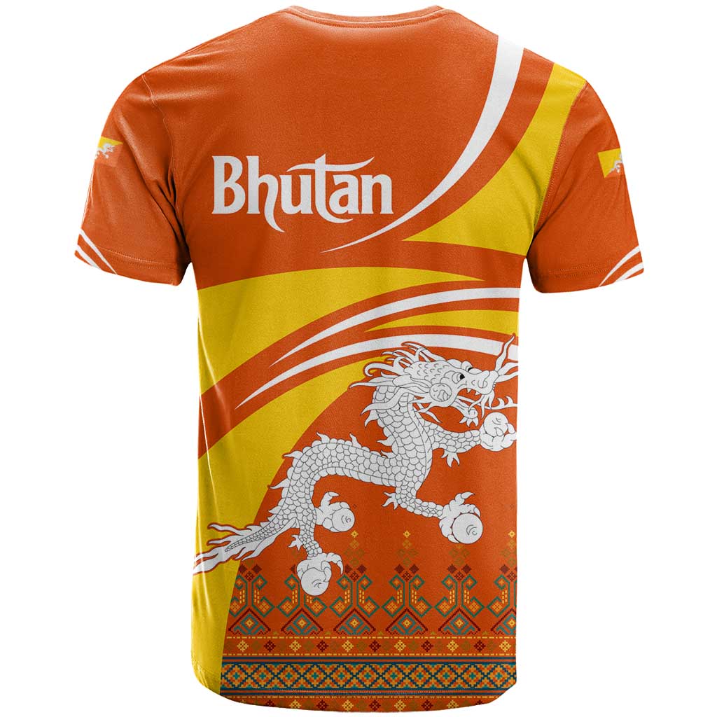 Bhutan Heritage T Shirt with Paro Monastery and Druk Dragon