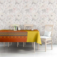 Bhutan Heritage Tablecloth with Paro Monastery and Druk Dragon