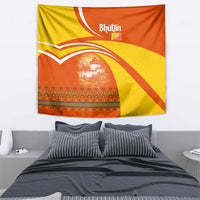 Bhutan Heritage Tapestry with Paro Monastery and Druk Dragon