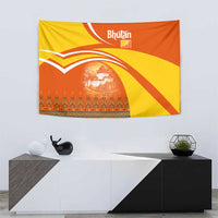 Bhutan Heritage Tapestry with Paro Monastery and Druk Dragon