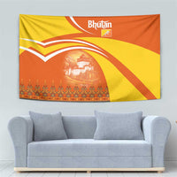 Bhutan Heritage Tapestry with Paro Monastery and Druk Dragon