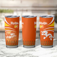 Bhutan Heritage Tumbler Cup with Paro Monastery and Druk Dragon