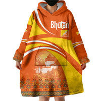 Bhutan Heritage Wearable Blanket Hoodie with Paro Monastery and Druk Dragon