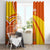 Bhutan Heritage Window Curtain with Paro Monastery and Druk Dragon