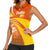 Bhutan Heritage Women Sleeveless Polo Shirt with Paro Monastery and Druk Dragon