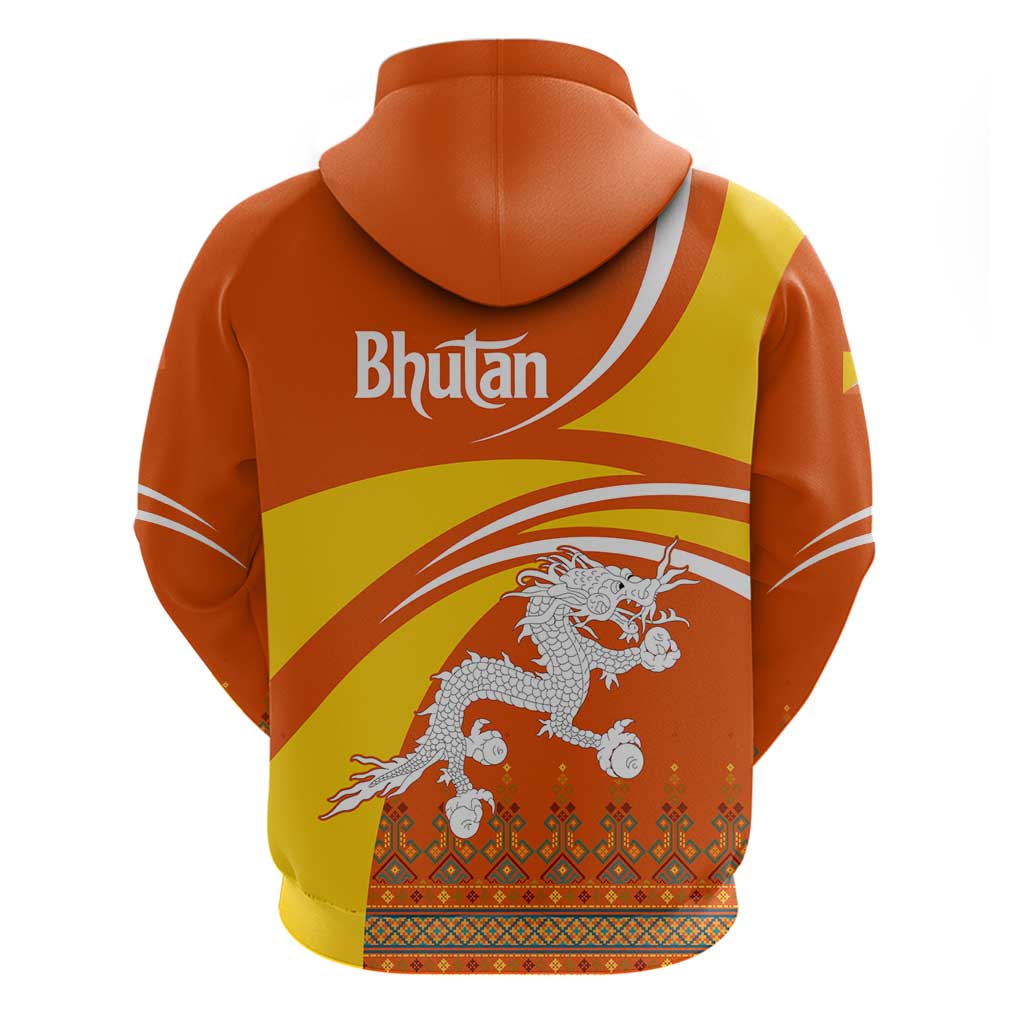 Bhutan Heritage Zip Hoodie with Paro Monastery and Druk Dragon