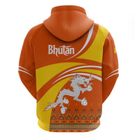 Bhutan Heritage Zip Hoodie with Paro Monastery and Druk Dragon