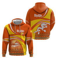 Bhutan Heritage Zip Hoodie with Paro Monastery and Druk Dragon