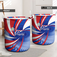 Paraguay Flag Day Laundry Basket Patriotic Sunburst Traditional Ñandutí Lace